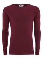 Topman Mens Burgandy Burgundy Muscle Fit Ribbed Top