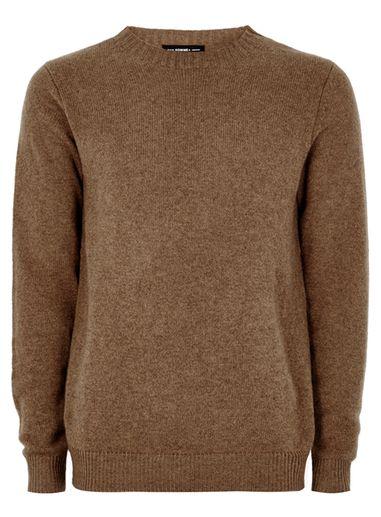 Topman Mens Selected Homme+ Brown 'busk' Sweater