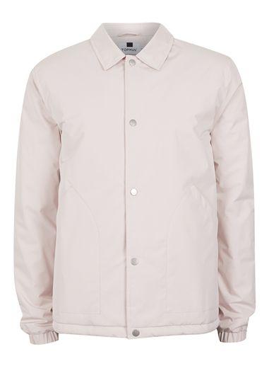 Topman Mens Pink Padded Coach Jacket
