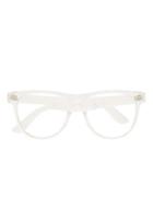 Topman Mens White Clear Framed Reader Glasses