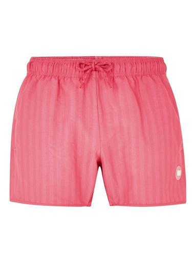Topman Mens Pink Over Dye Stripe Swim Shorts