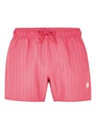 Topman Mens Pink Over Dye Stripe Swim Shorts