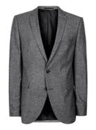 Topman Mens Selected Homme Grey Salt And Pepper Wool Rich Suit Jacket