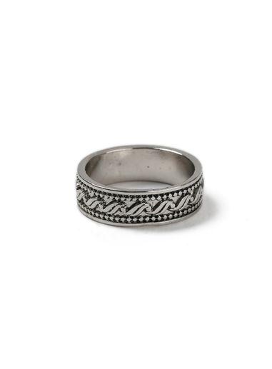 Topman Mens Silver Patterned Ring*