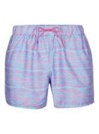 Topman Mens Pink Waves Print Swim Shorts