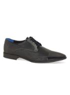 Topman Mens Black Patent Leather Murray Derby Shoes
