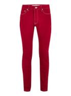 Topman Mens Red Contrast Stitch Stretch Skinny Jeans