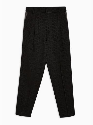Topman Mens Black Text Print Trousers