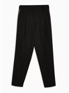 Topman Mens Black Text Print Trousers