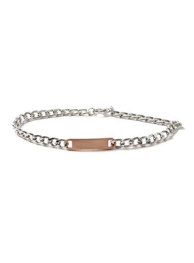 Topman Mens Silver Look Chain Bar Bracelet*