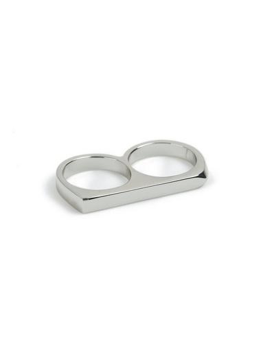 Topman Mens Black Double Bar Ring*