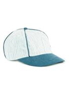 Topman Mens Blue And White Striped Cap