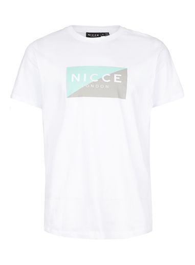 Topman Mens Pink Nicce White Diagonal Logo T-shirt