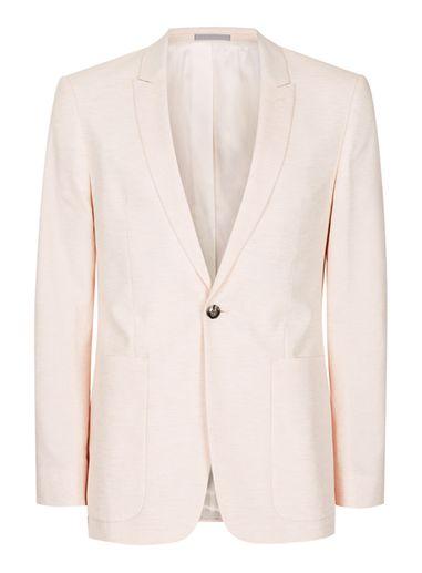 Topman Mens Pink Lightweight Skinny Fit Suit Jacket