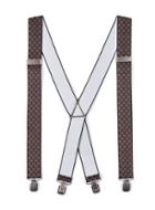 Topman Mens Black Geometric Print Suspenders