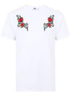 Topman Mens White Floral Applique T-shirt