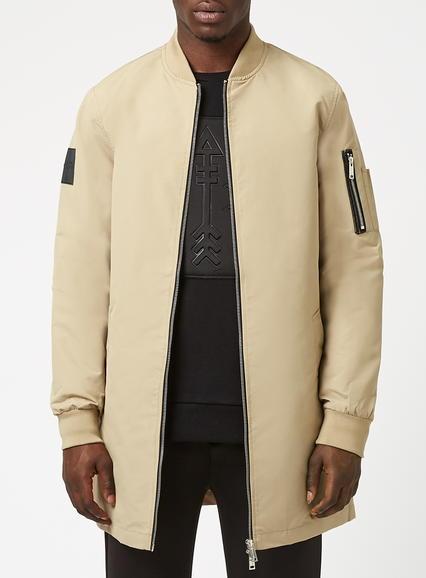 Topman Mens Brown N1sq Stone Baseball Jacket*