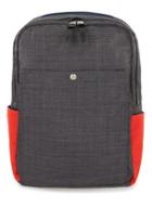 Topman Mens Grey Charcoal, Navy And Red Panelled Backpack
