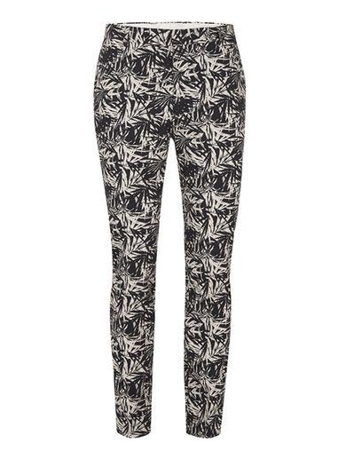 Topman Mens Multi White And Navy Palm Print Ultra Skinny Pants