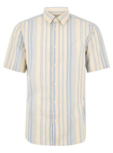 Topman Mens Multi Selected Homme Cream And Light Blue Short Sleeve Shirt