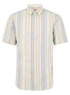 Topman Mens Multi Selected Homme Cream And Light Blue Short Sleeve Shirt