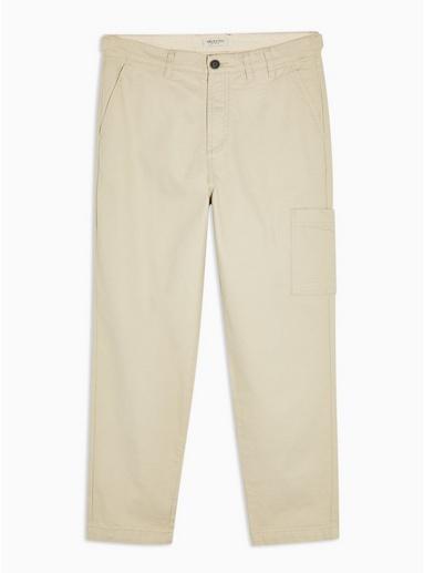 Selected Homme Mens Selected Homme Cream Worker Trousers