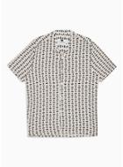 Topman Mens White Geometric Print Revere Shirt