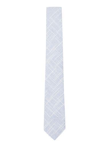 Topman Mens Blue Textured Linen Rich Tie