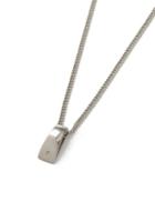 Topman Mens Silver Look Crystal Tag Necklace*