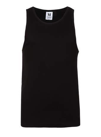 Topman Black Ribbed Tank