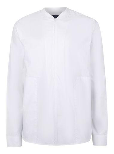 Topman Mens Lux White Shirt Bomber Jacket