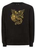 Topman Mens Black Dragon Sweatshirt