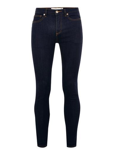 Topman Mens Navy Raw Spray On Jeans