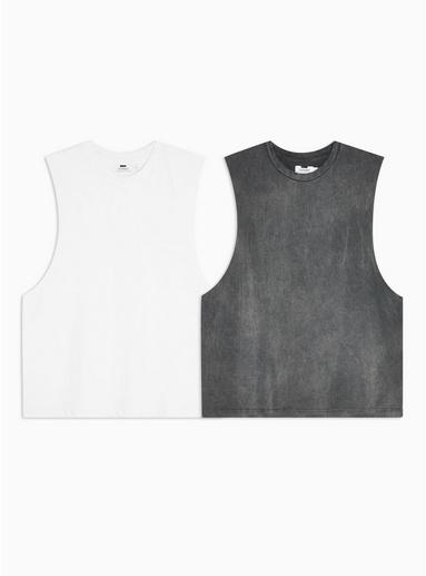 Topman Mens *assorted Colour Vest Multipack