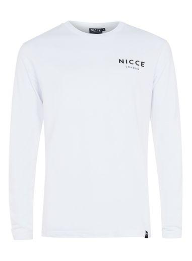 Topman Mens Nicce White Long Sleeve T-shirt