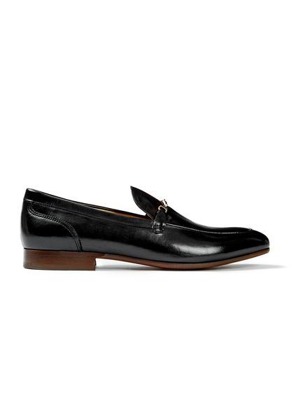Topman Mens Hudson Black Leather Loafers