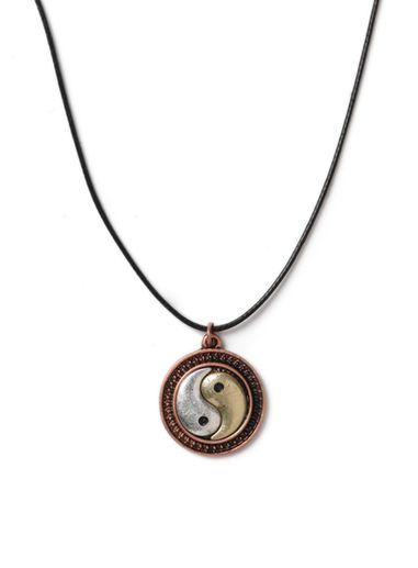 Topman Mens Silver Yin And Yang Pendant Necklace*