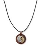 Topman Mens Silver Yin And Yang Pendant Necklace*