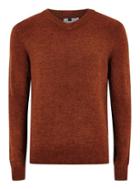 Topman Mens Brown Rust V Neck Sweater