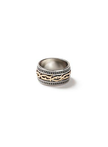 Topman Mens Grey Mixed Metal Thorn Ring*