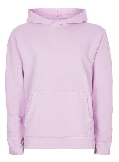 Topman Mens Purple Washed Lilac Classic Fit Hoodie