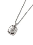 Topman Mens Silver Look Humanity Stamp Pendant Necklace*