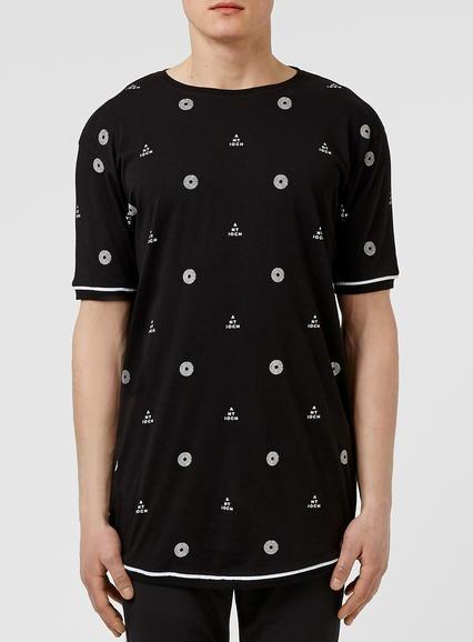 Topman Mens Antioch Black Printed T-shirt*