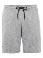 Topman Mens Mid Grey Grey Spacedye Jersey Shorts
