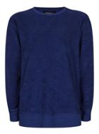 Topman Mens Selected Homme Dark Blue Towelling Sweatshirt