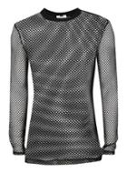 Topman Mens Aaa Black Mesh Long Sleeve T-shirt