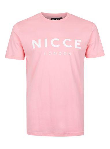 Topman Mens Nicce Pink Logo T-shirt
