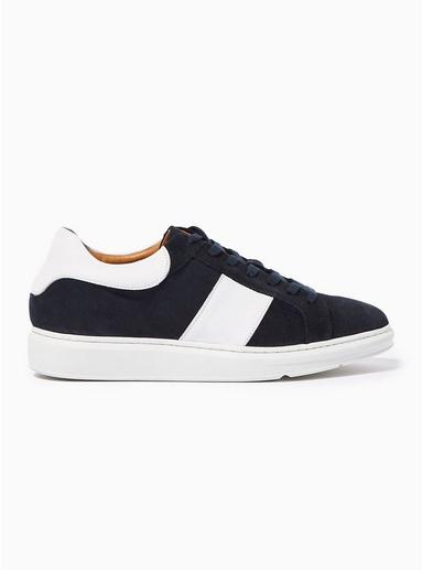 Topman Mens Navy Suede Bane Sneakers