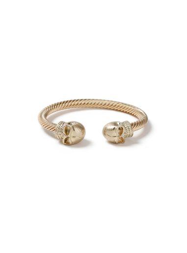 Topman Mens Gold Skull Cuff Bracelet*
