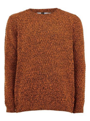 Topman Mens Orange Stitch Sweater